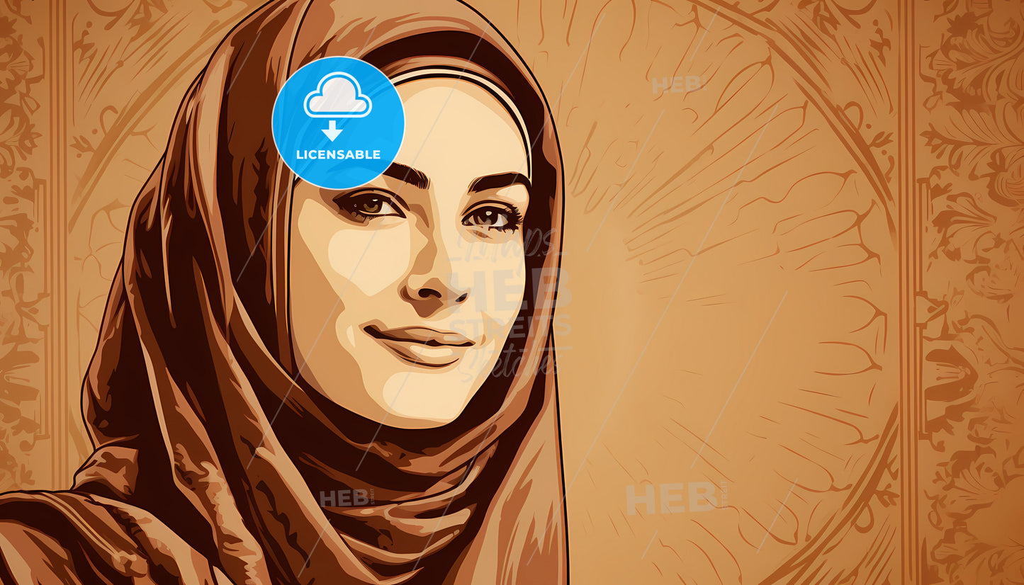 A Woman Wearing A Head Scarf