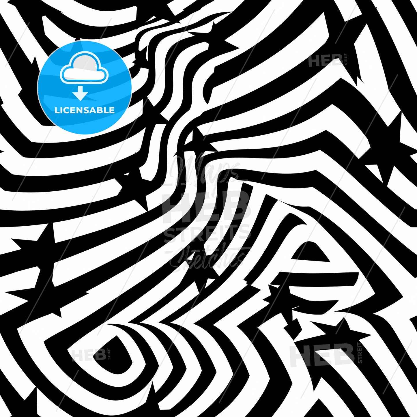 A Black And White Striped Pattern
