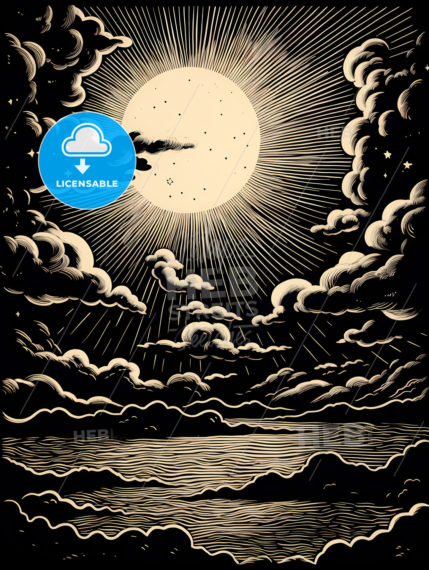 A Sun Shining Through Clouds