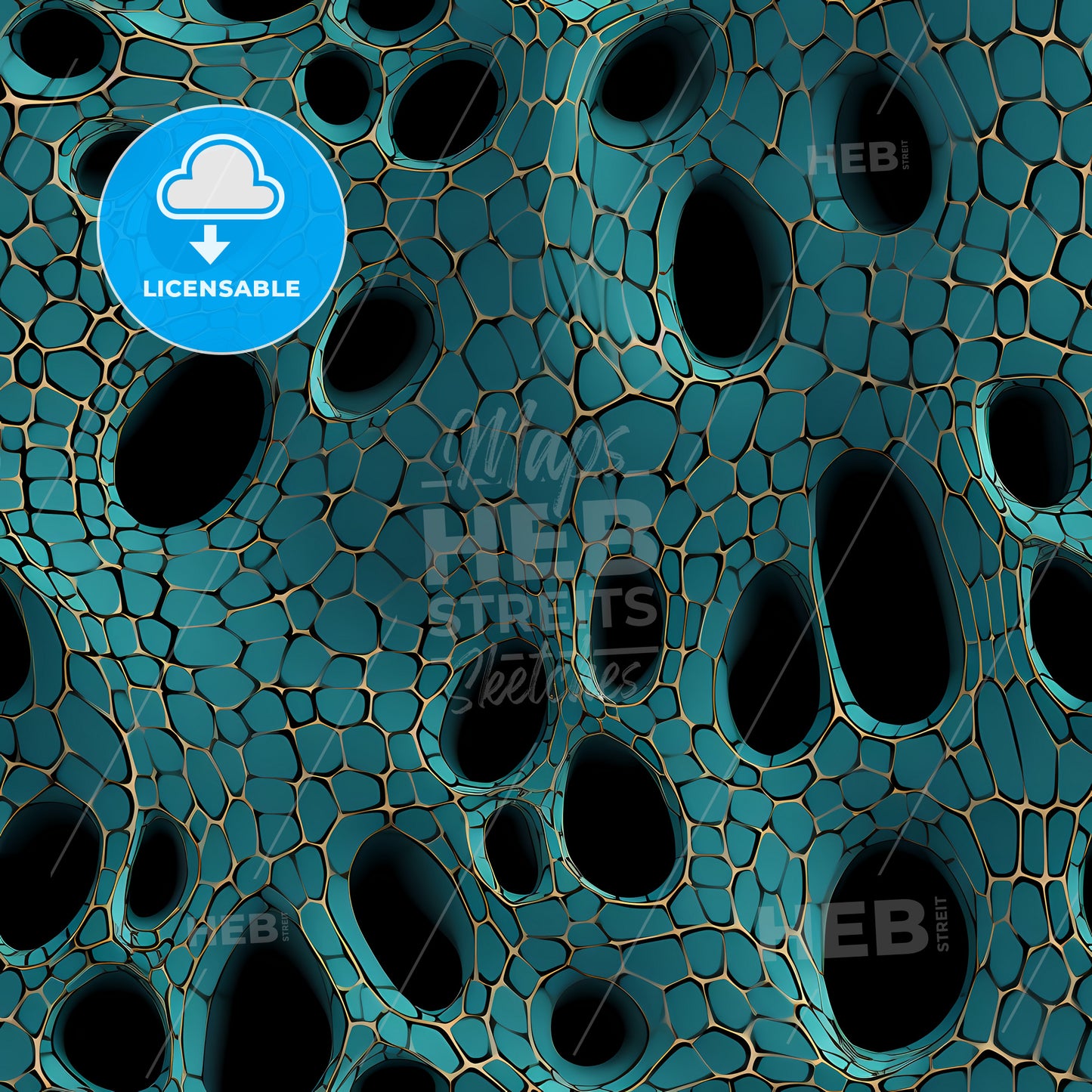 A Blue And Black Mesh