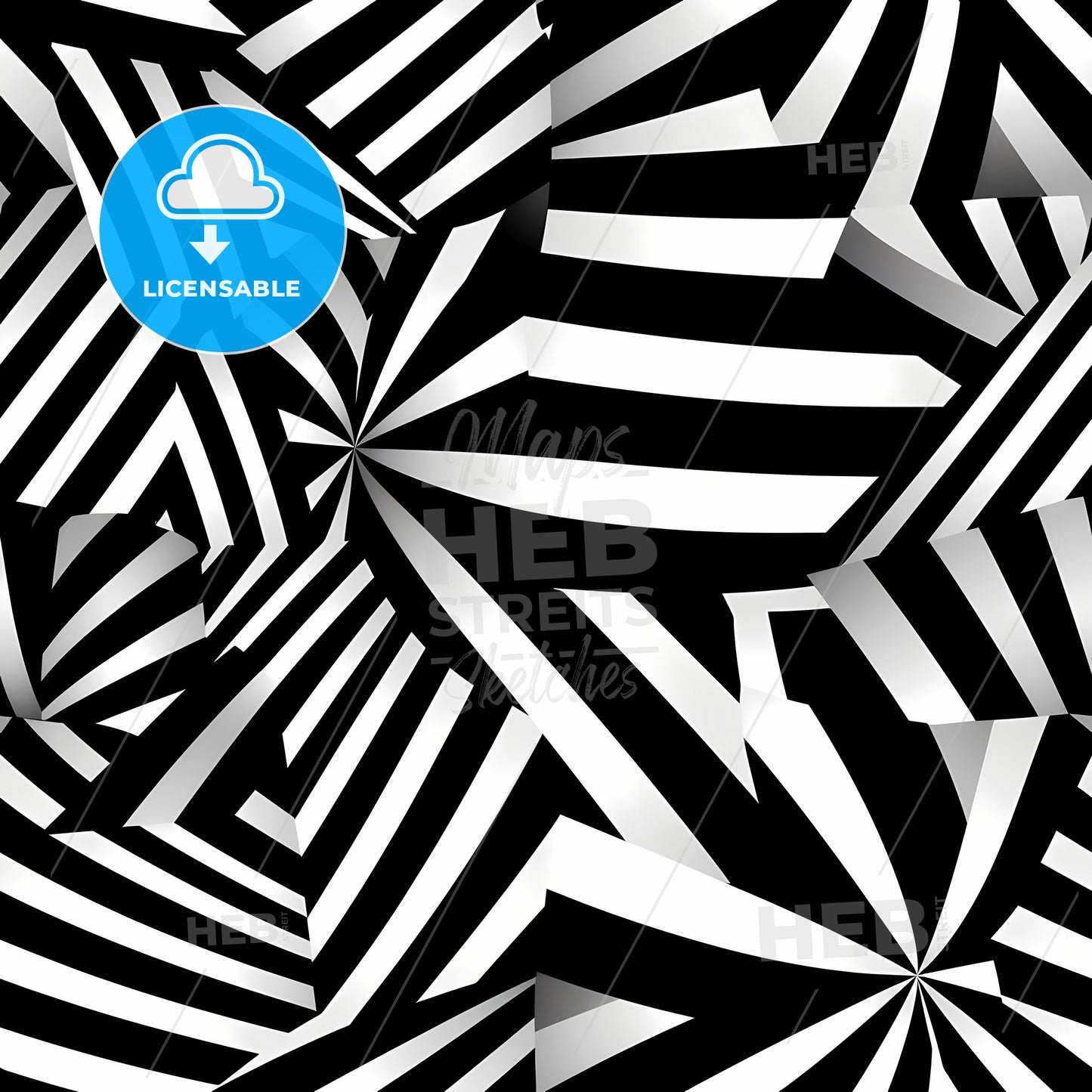 A Black And White Striped Pattern