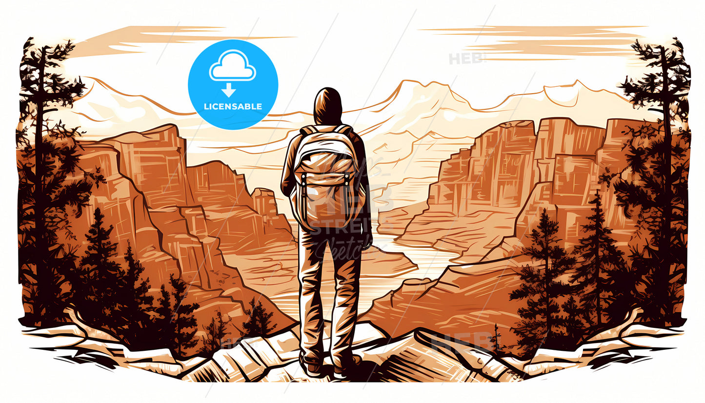 A Person Standing On A Cliff Looking At A Canyon