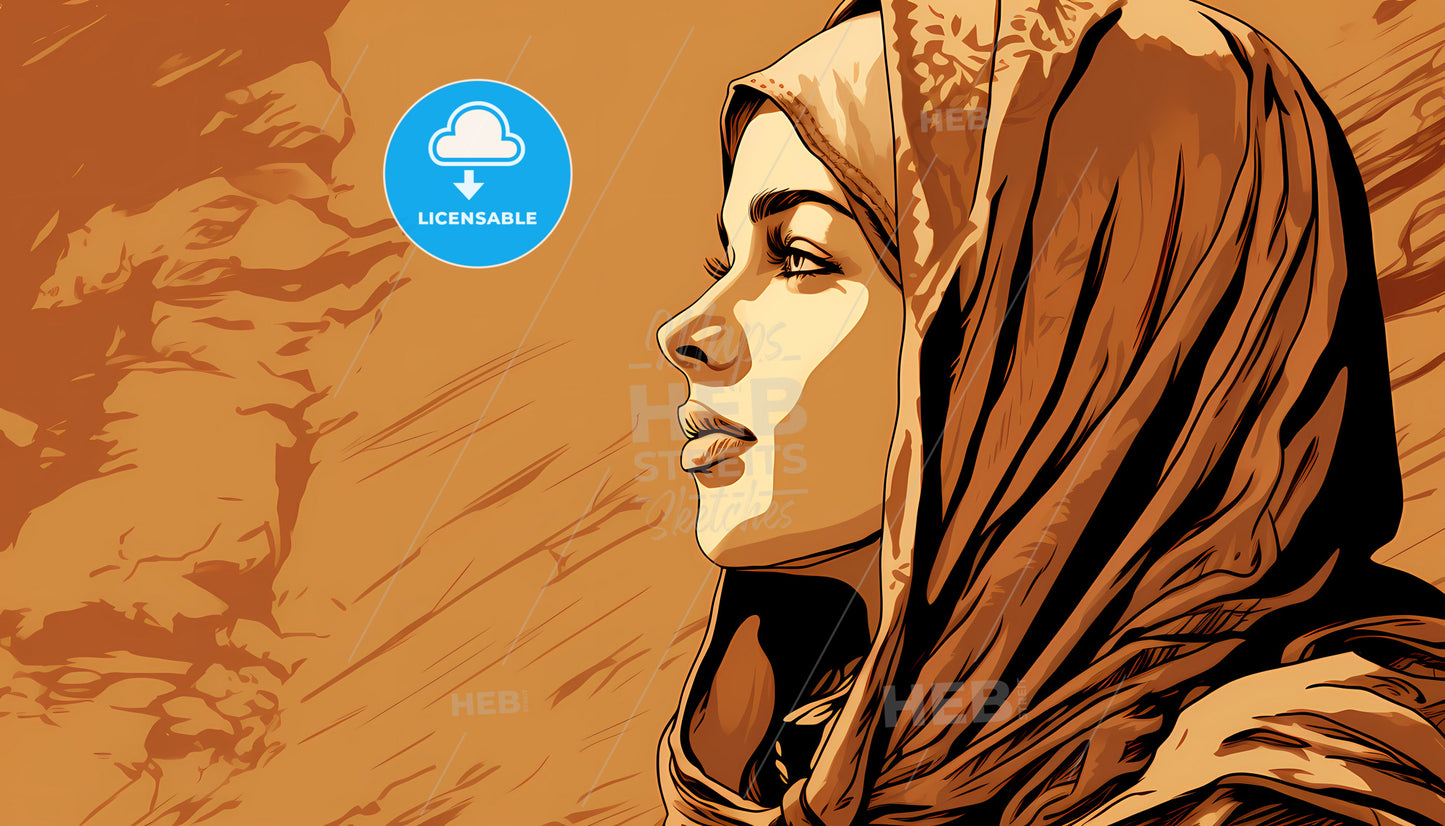 A Woman Wearing A Head Scarf