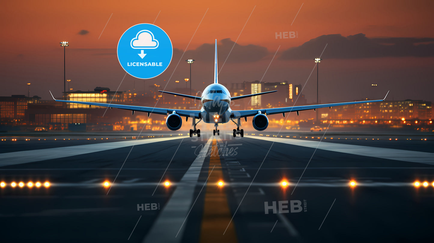 An Airplane On A Runway