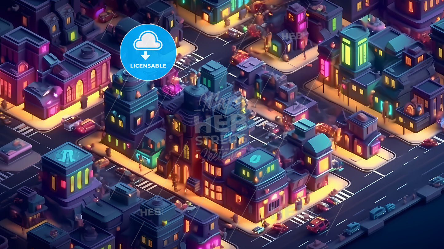 A City With Buildings And Cars