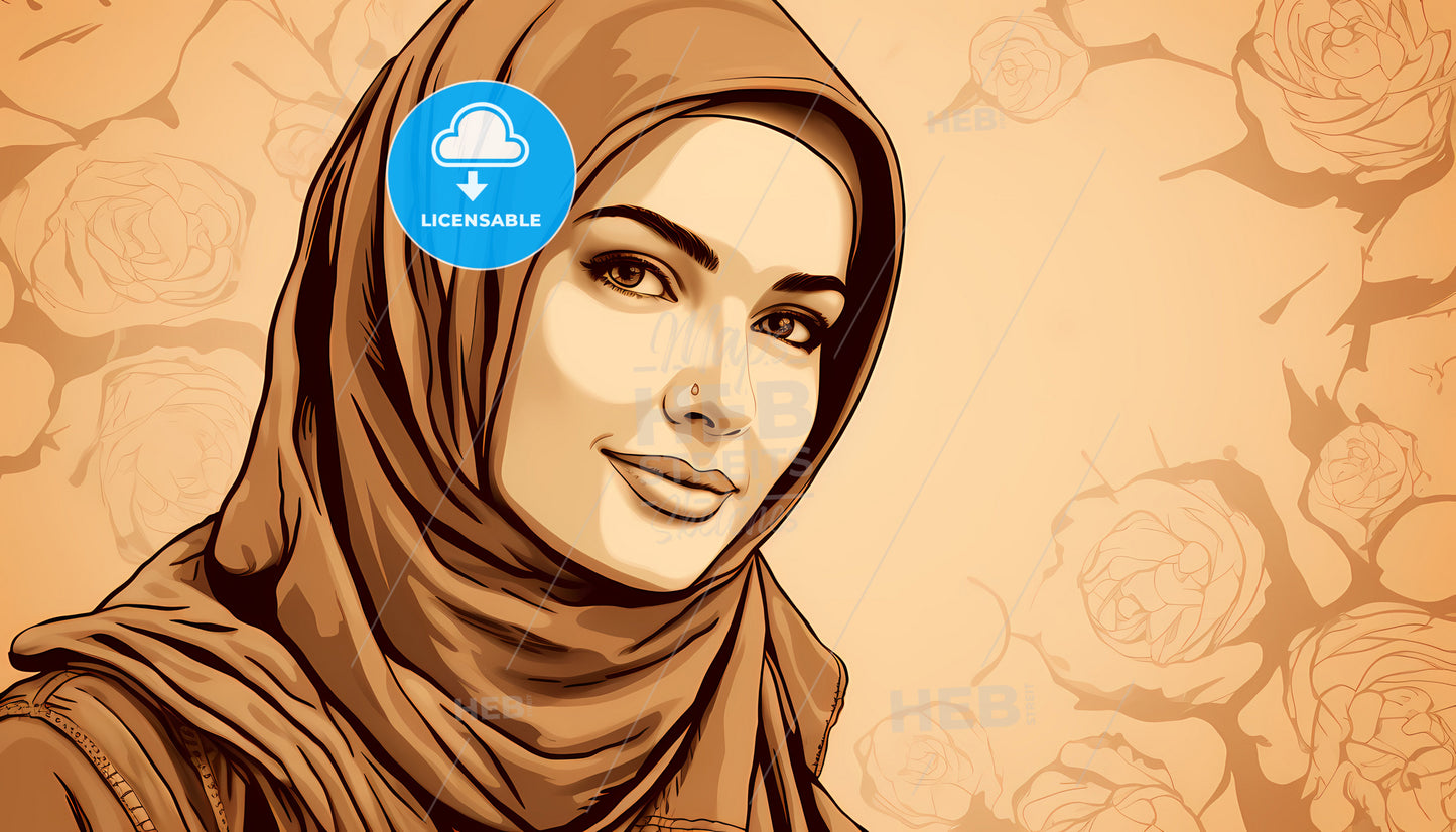 A Woman Wearing A Scarf