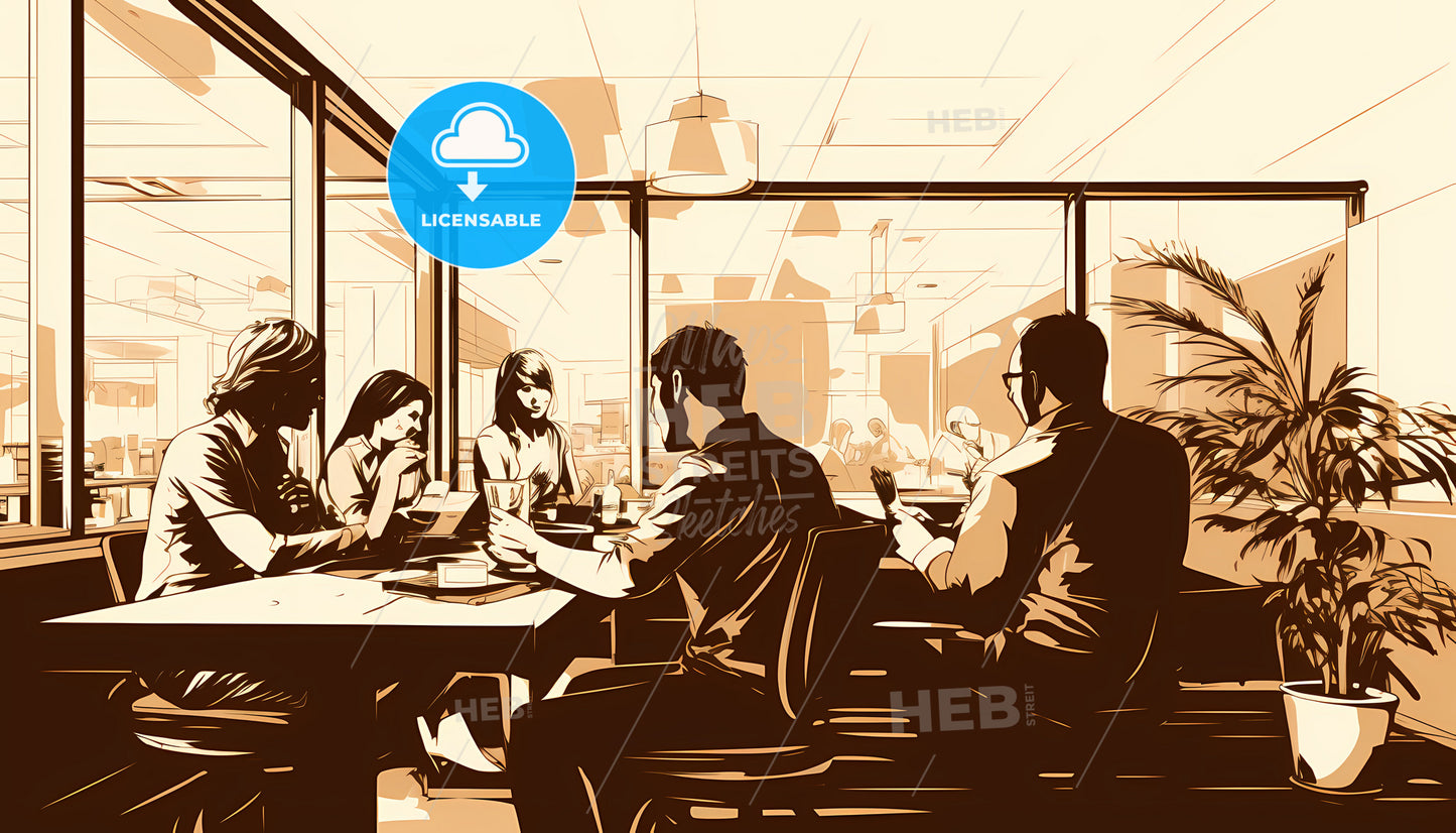 A Group Of People Sitting At A Table