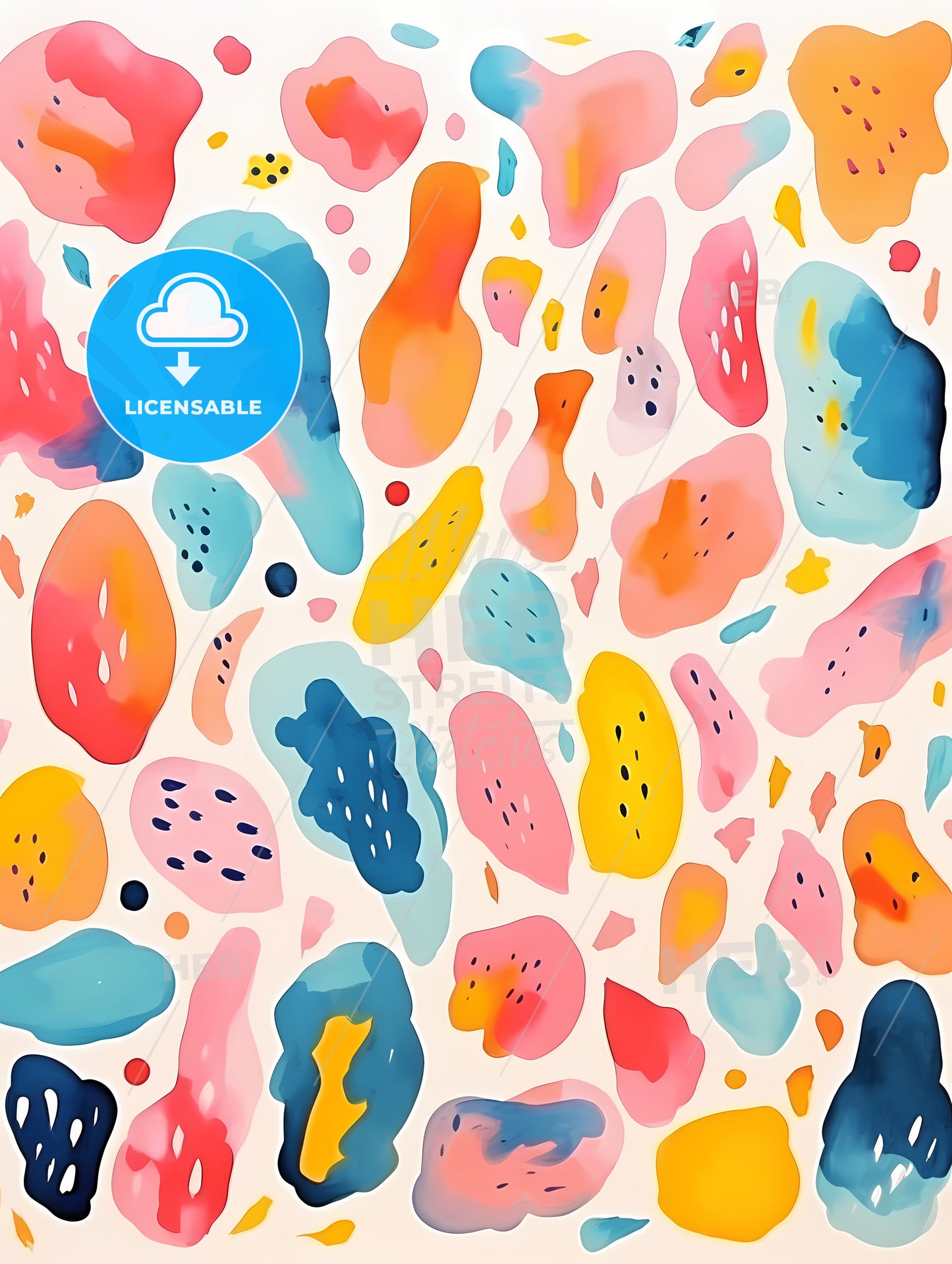 A Colorful Pattern Of Spots And Dots