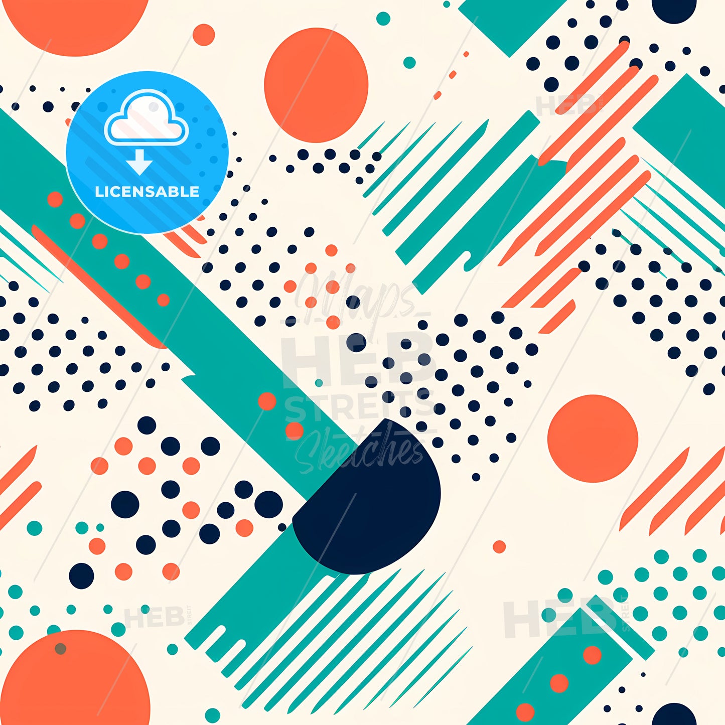 A Pattern Of Different Colored Shapes