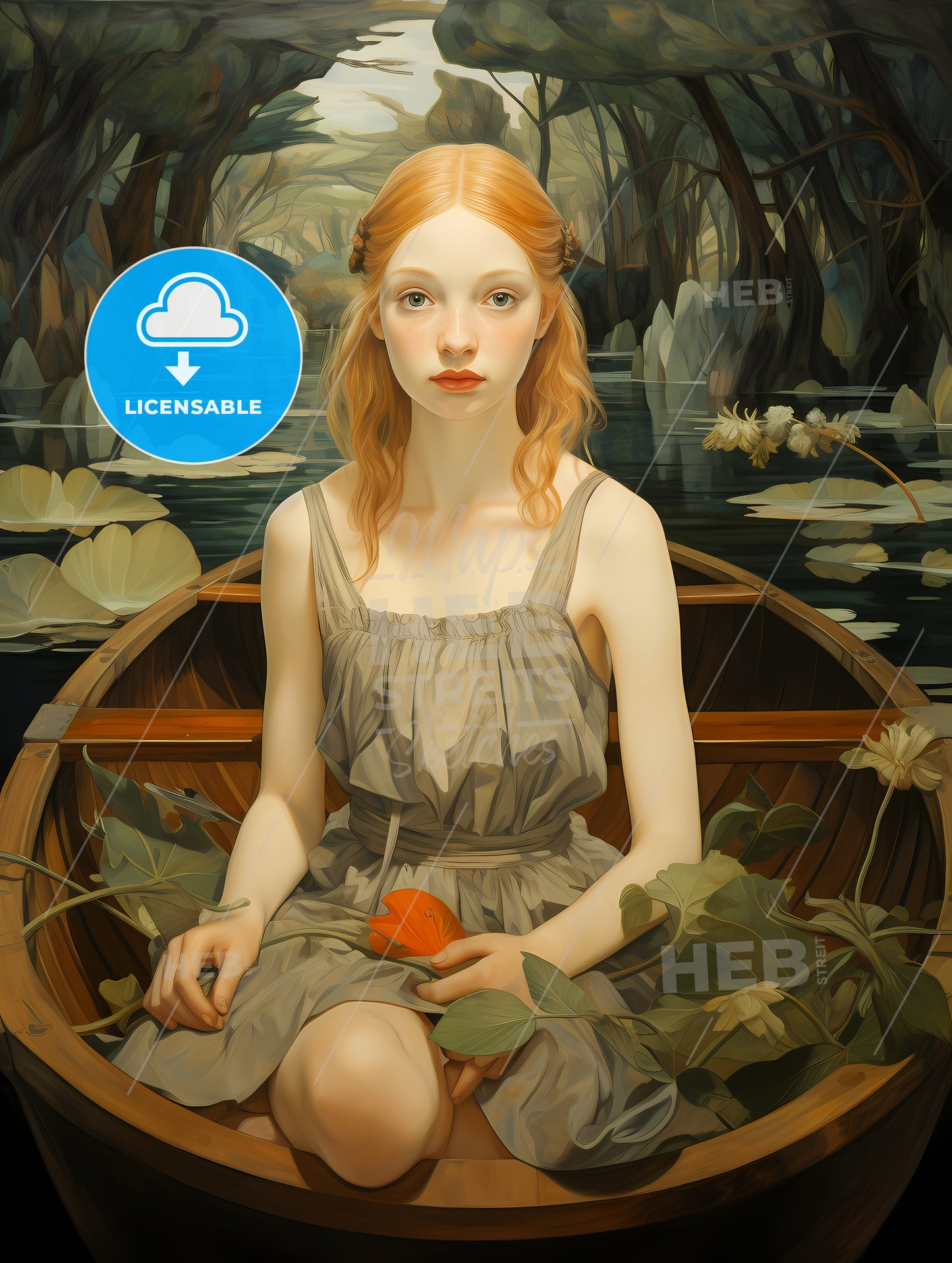 A Woman In A Boat