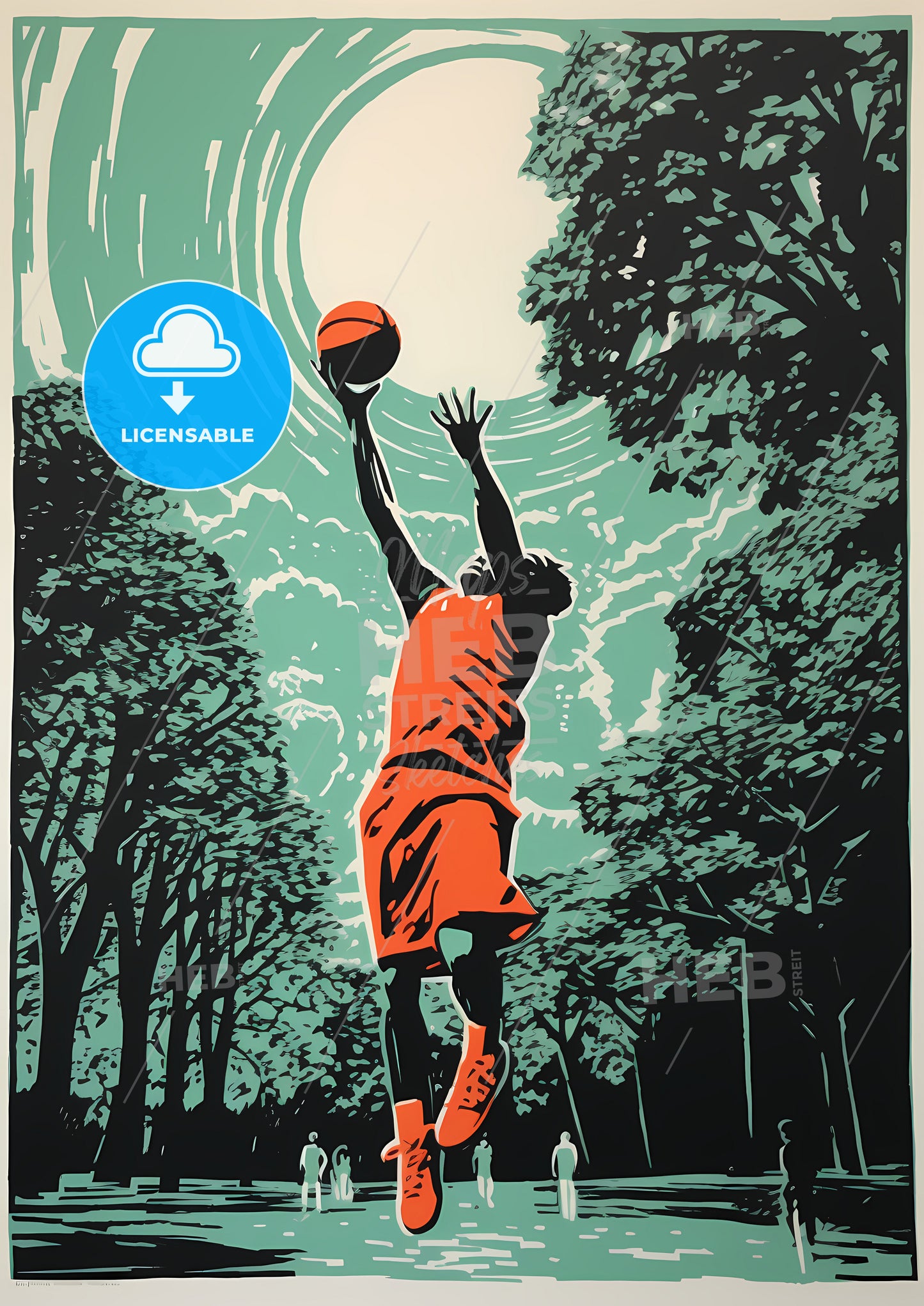 A Man Jumping To Shoot A Basketball