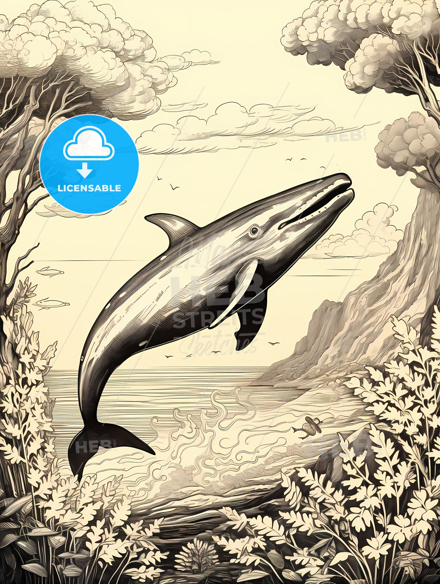 A Whale Jumping Over Water