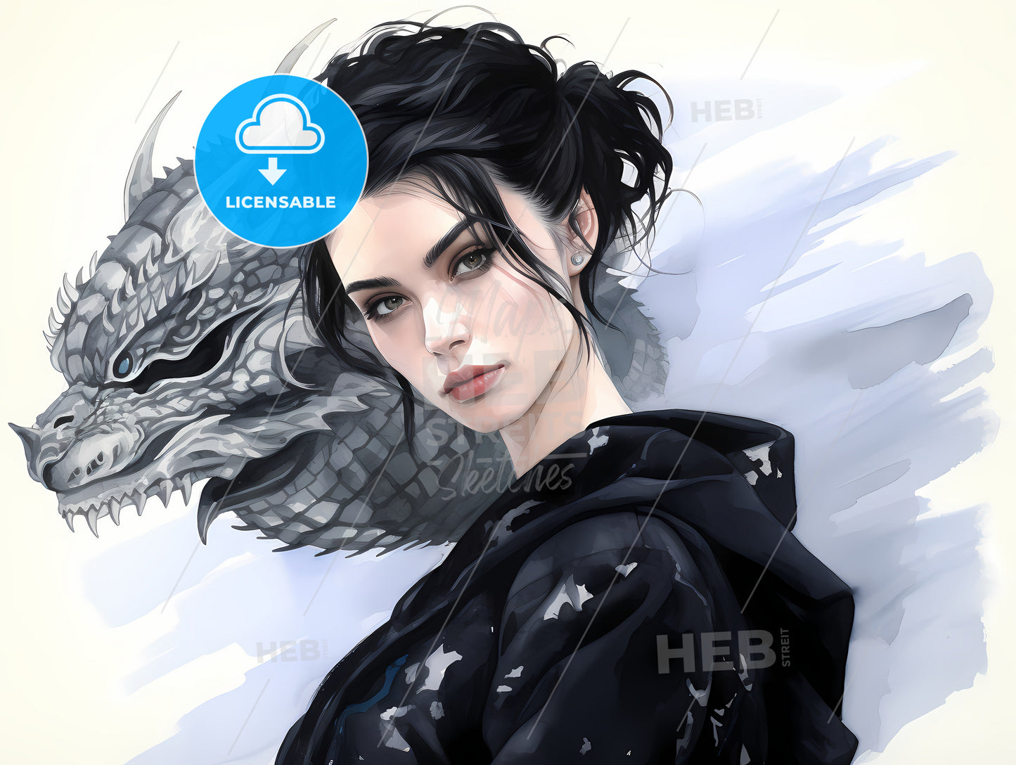 A Woman With A Dragon