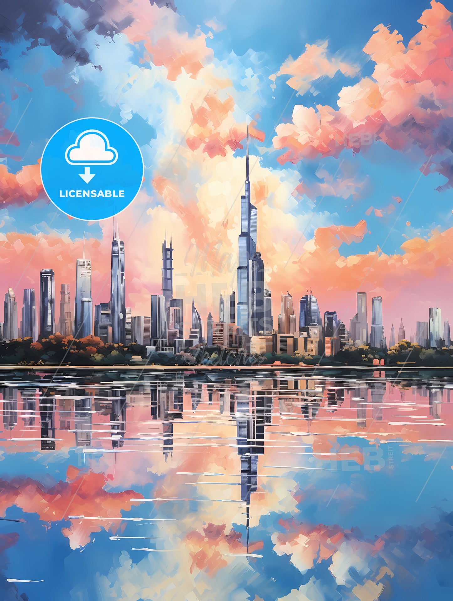 A City Skyline With A Body Of Water