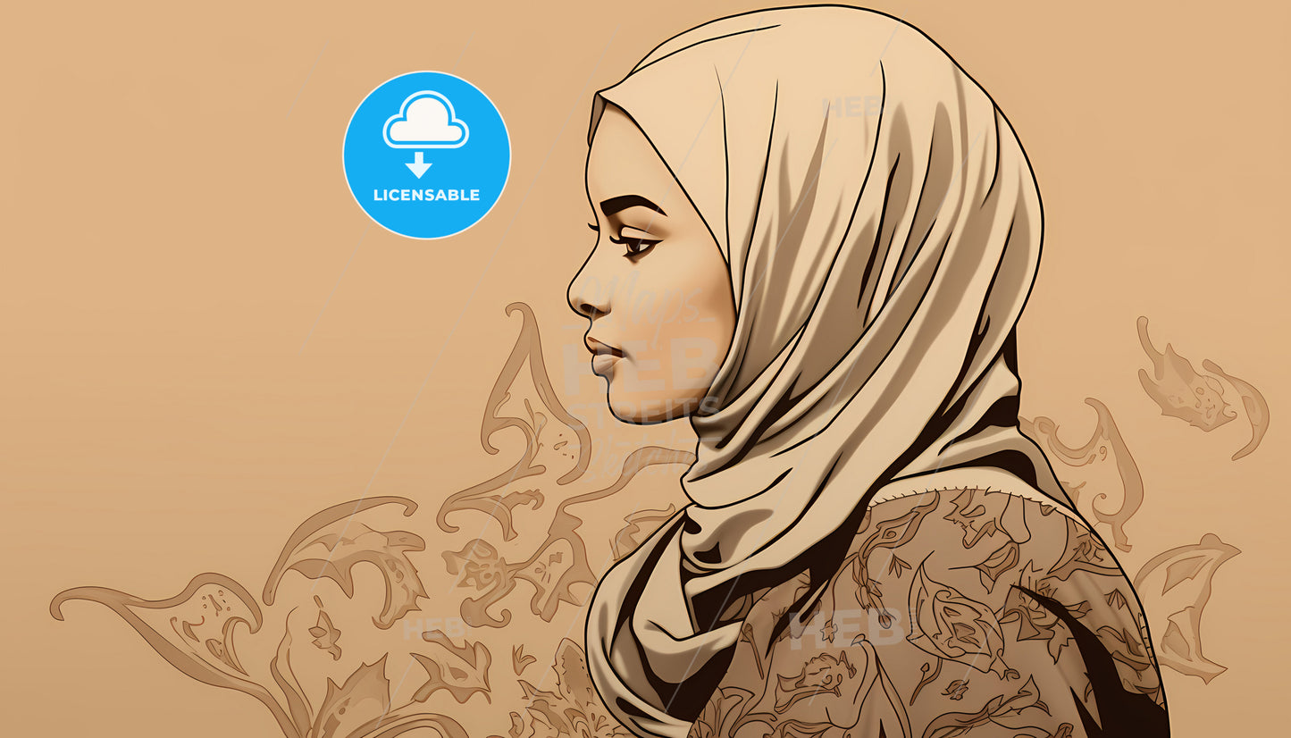 A Woman Wearing A Head Scarf