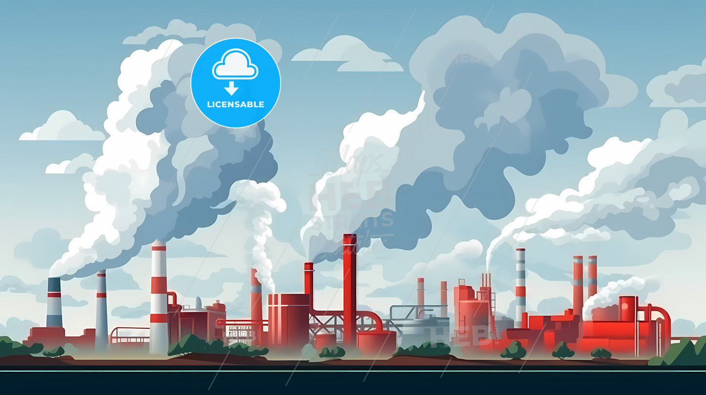 A Factory With Smoke Coming Out Of It