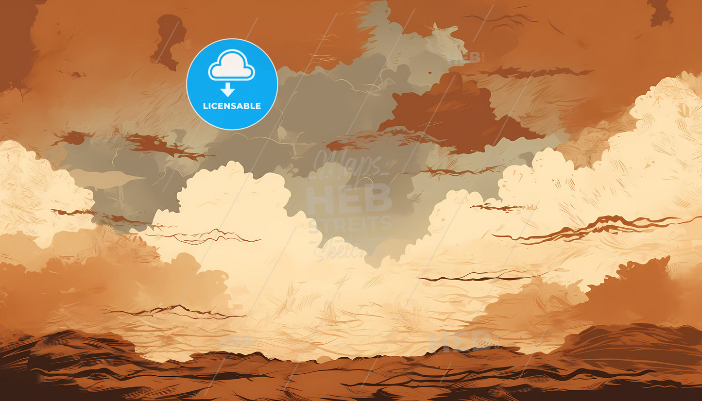 A Landscape With Clouds And Smoke