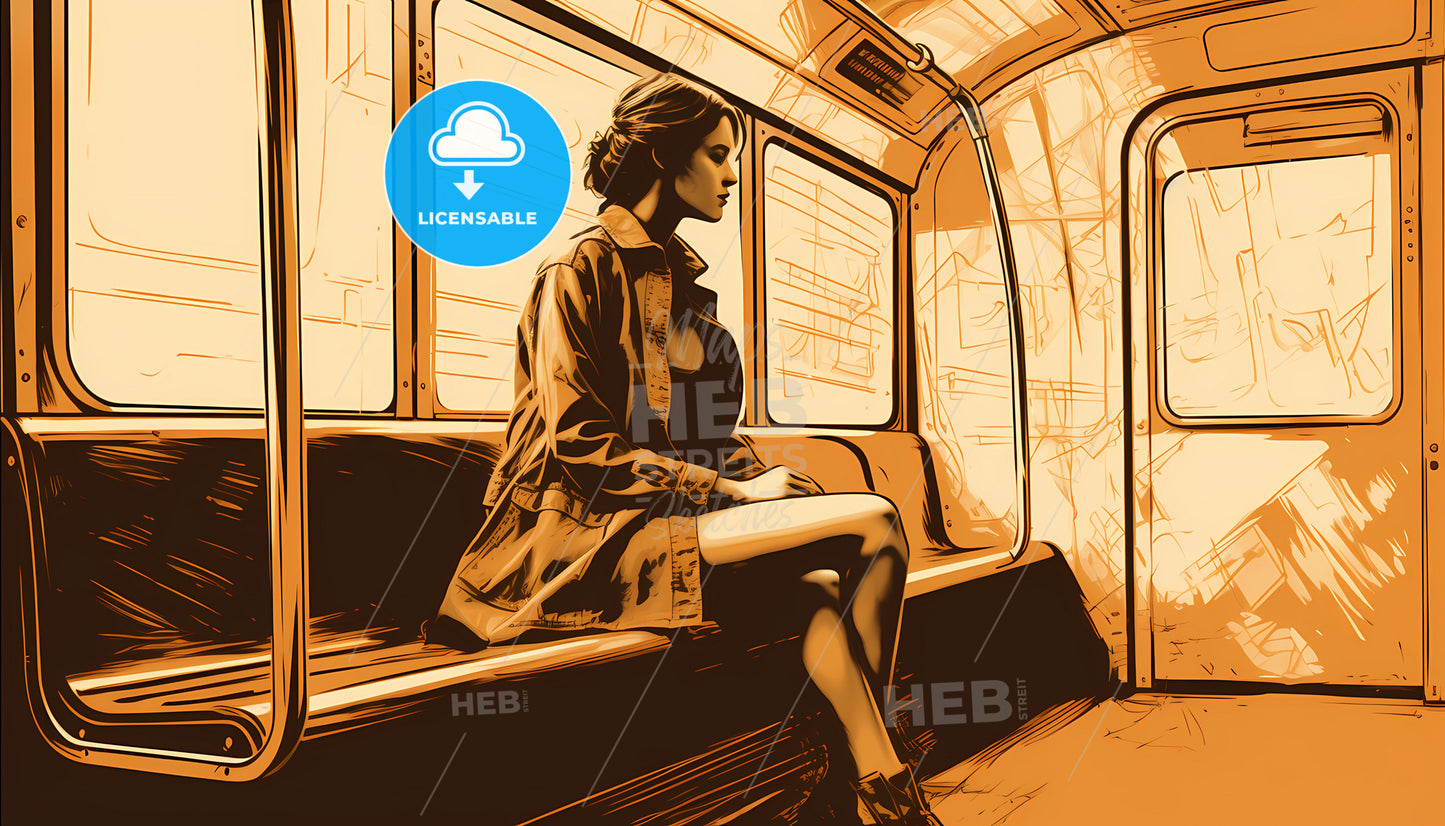 A Woman Sitting On A Bench