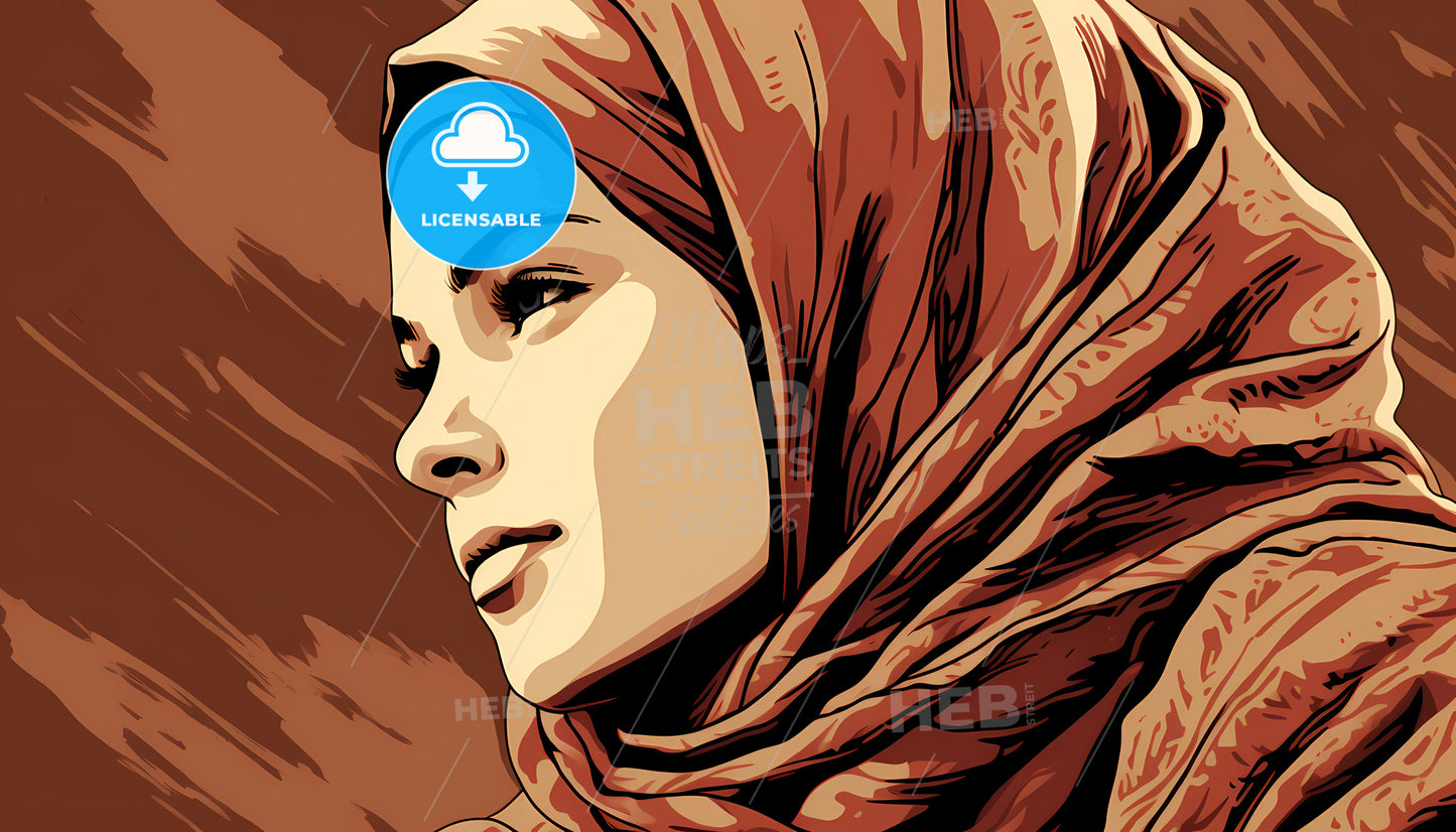 A Woman Wearing A Scarf