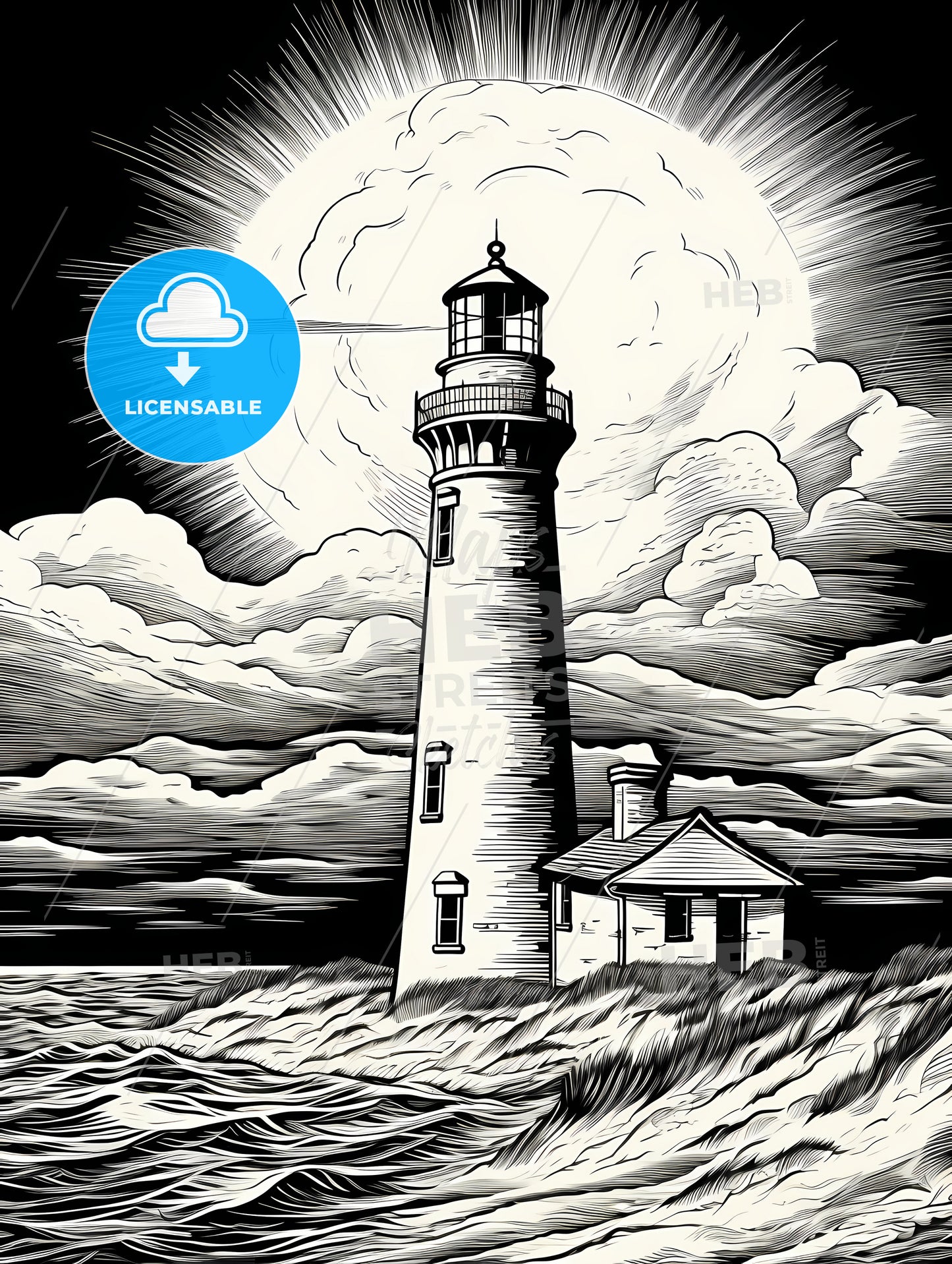 A Lighthouse In The Ocean