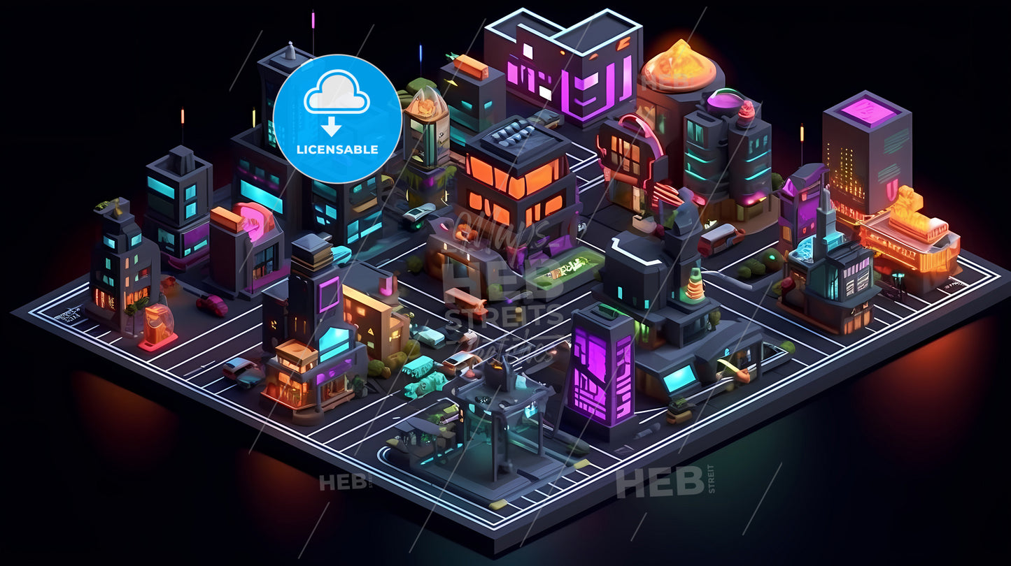 A 3D Model Of A City