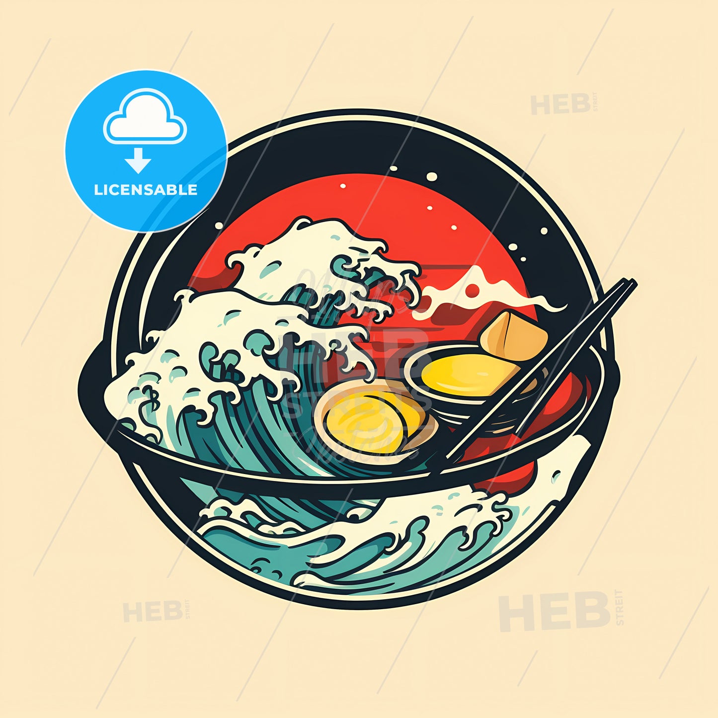 A Bowl Of Ramen With Chopsticks And Chopsticks