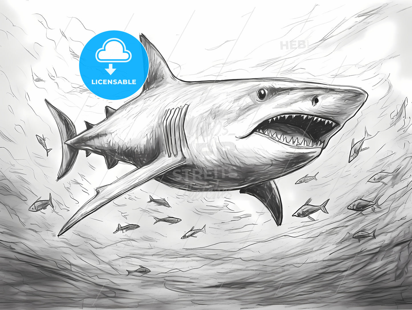 A Shark Swimming In The Water