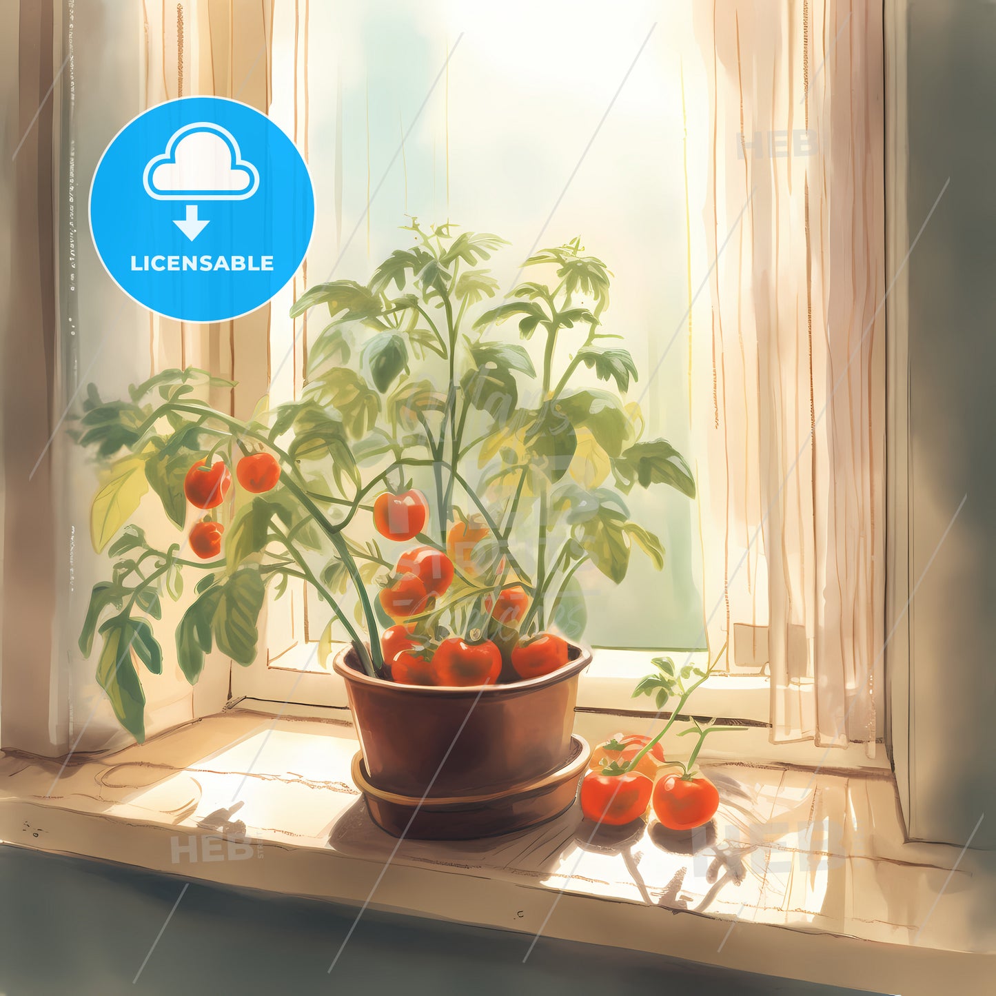 A Plant In A Pot By A Window