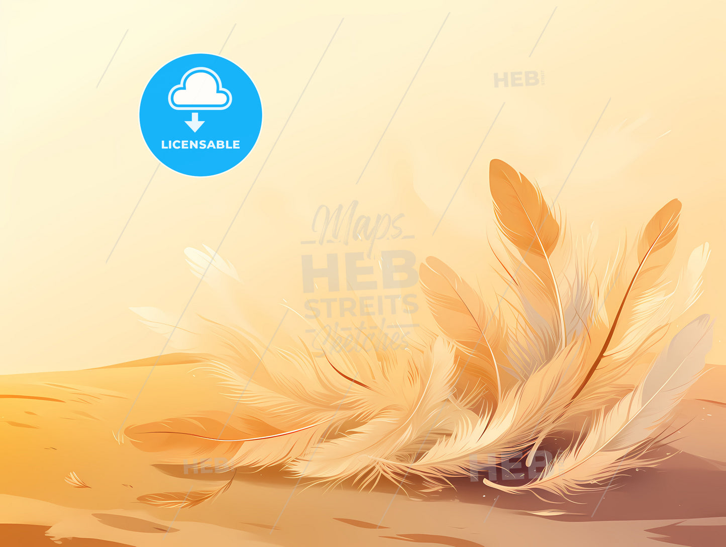 A Group Of Feathers On A Surface
