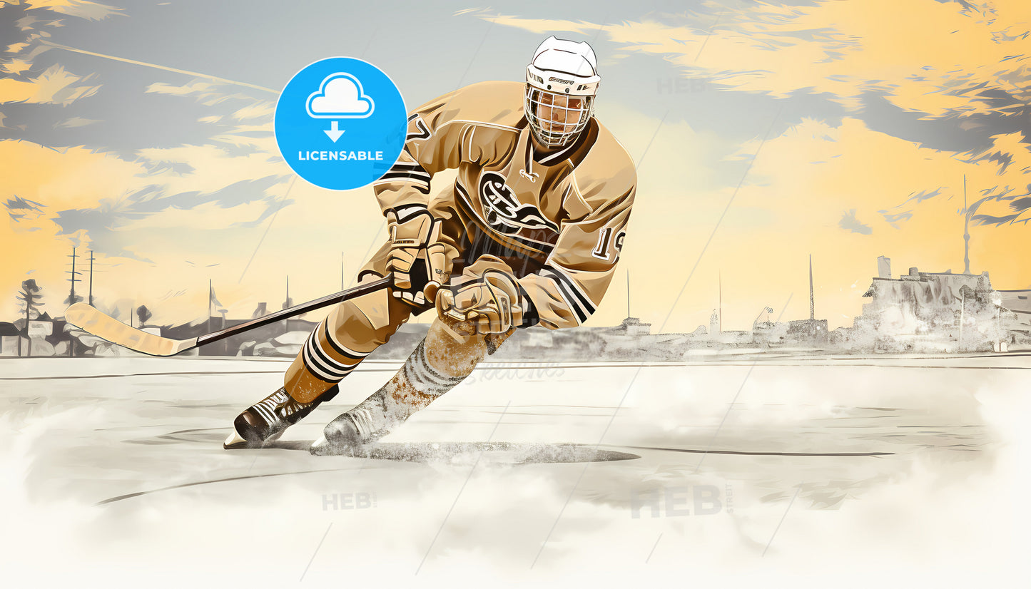 A Hockey Player In A Uniform