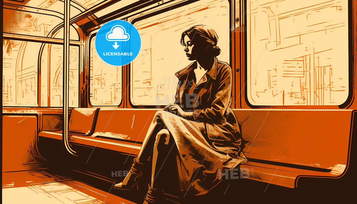 A Woman Sitting On A Bench