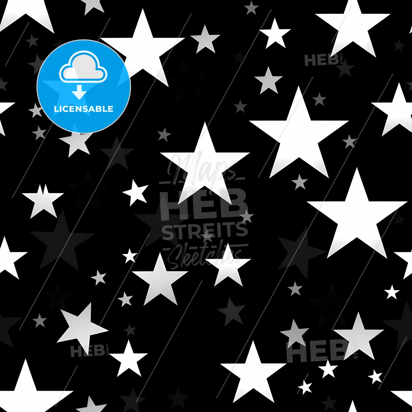 A Black Background With White Stars