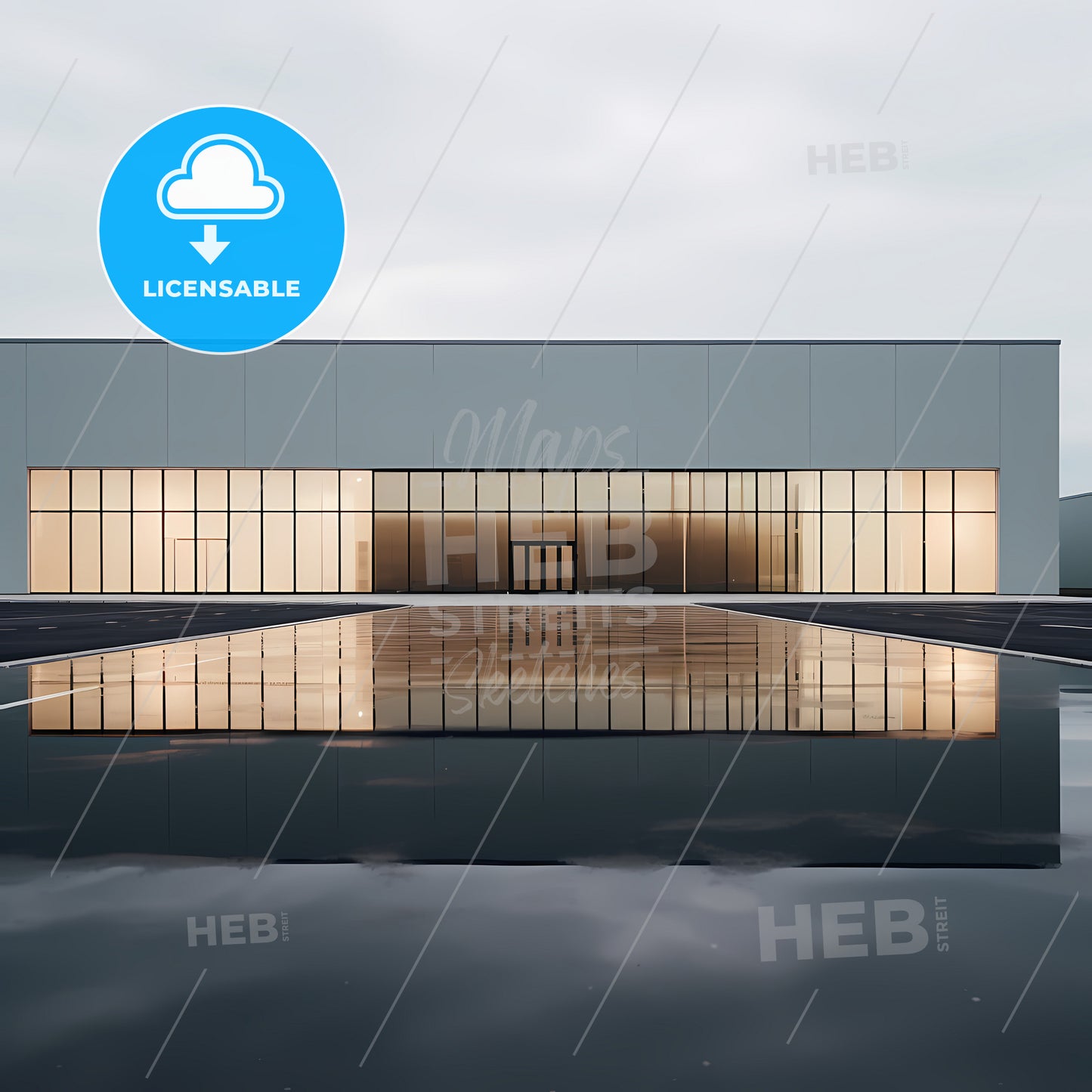 A Building With A Reflection Of The Outside Of It