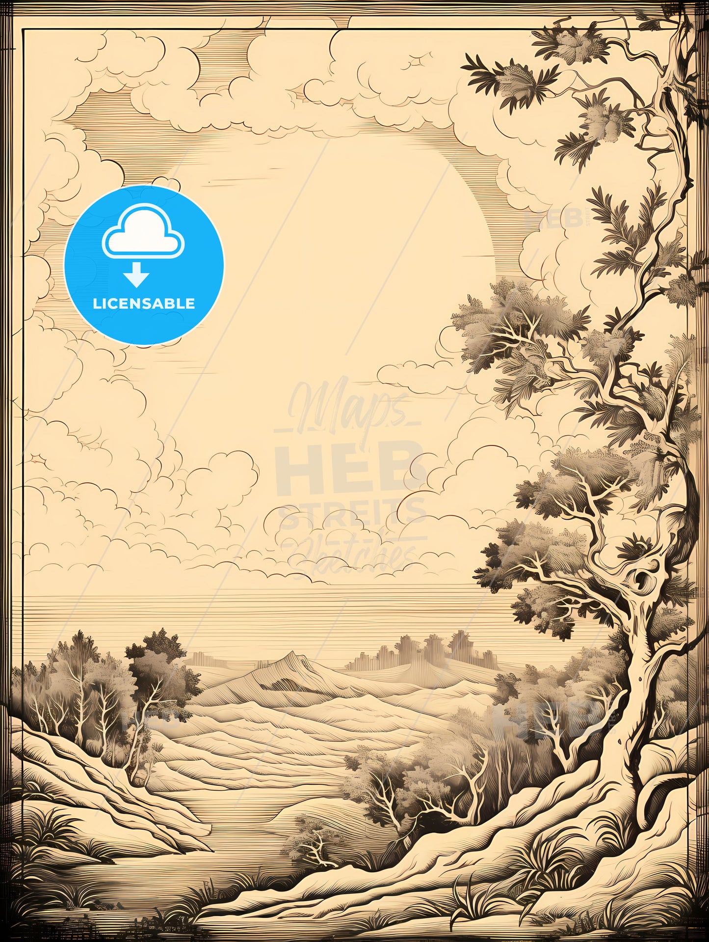 A Landscape With Trees And Mountains