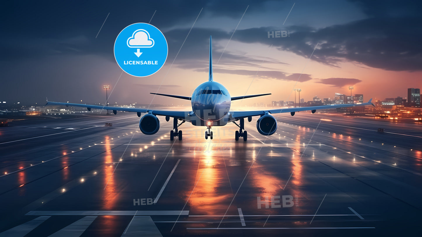 An Airplane On A Runway