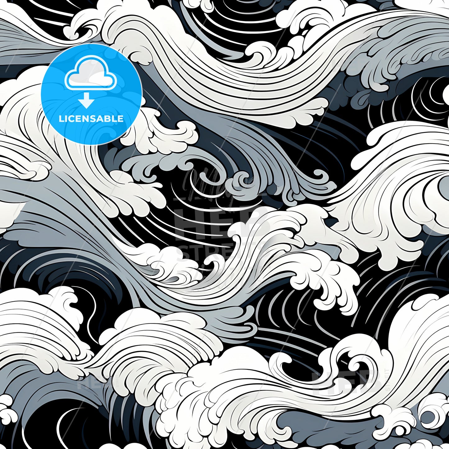 A Pattern Of Waves And Swirls