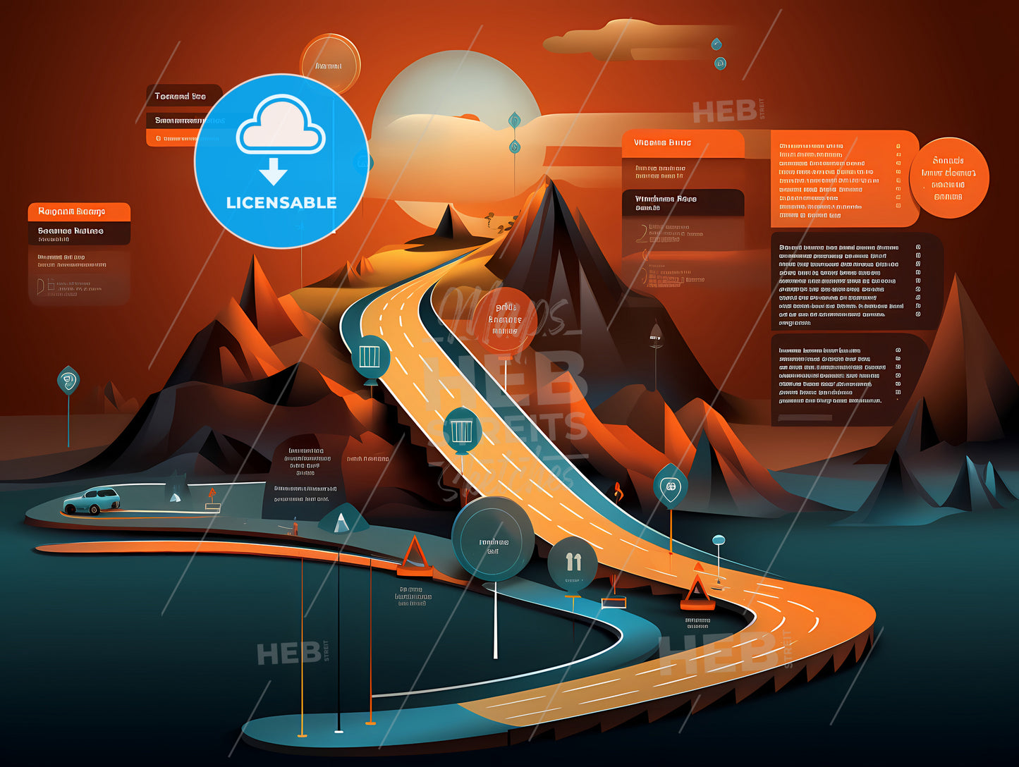 A Road Going Up To Mountains