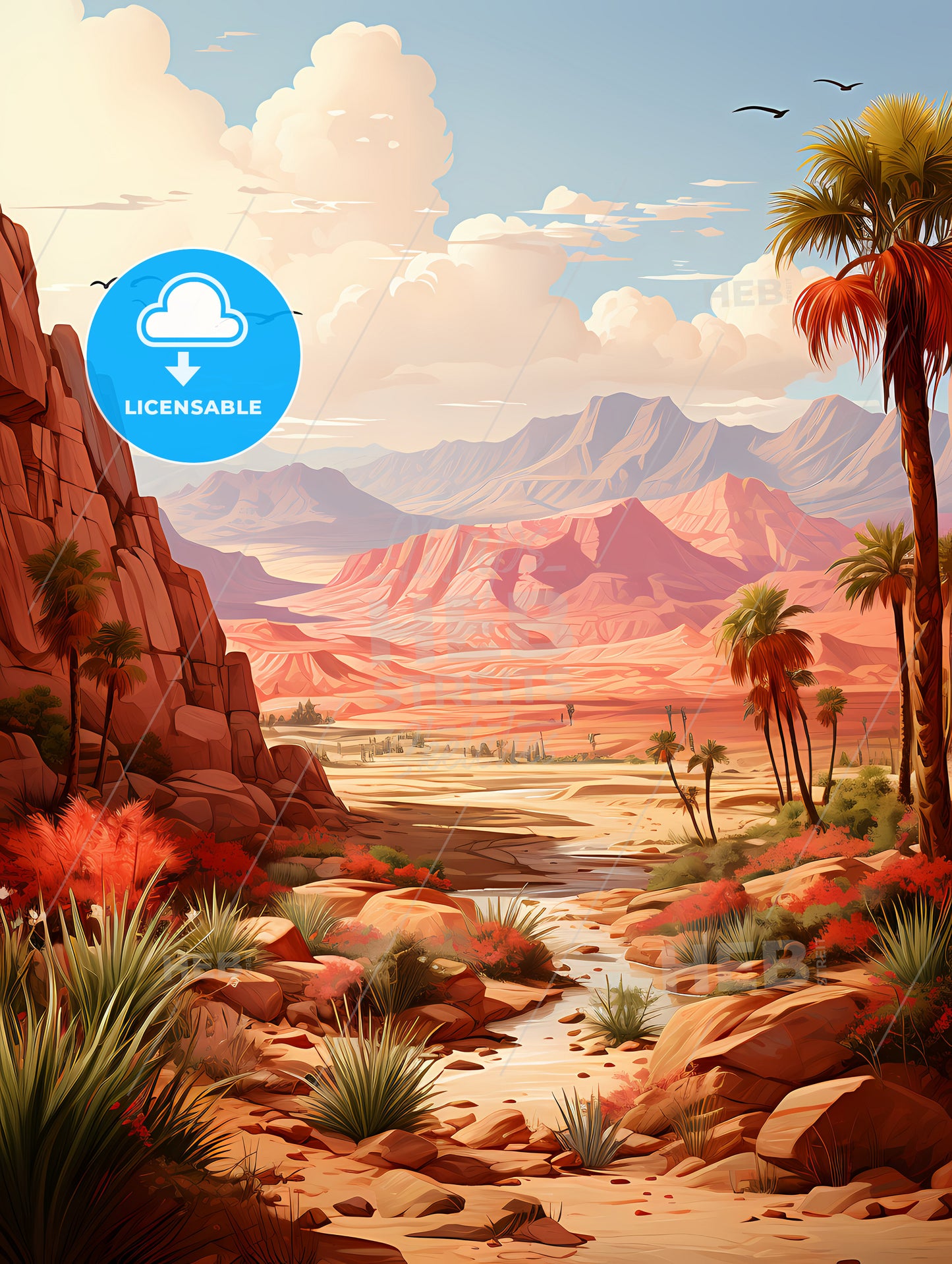 Red Rock California, A Landscape With Mountains And Trees