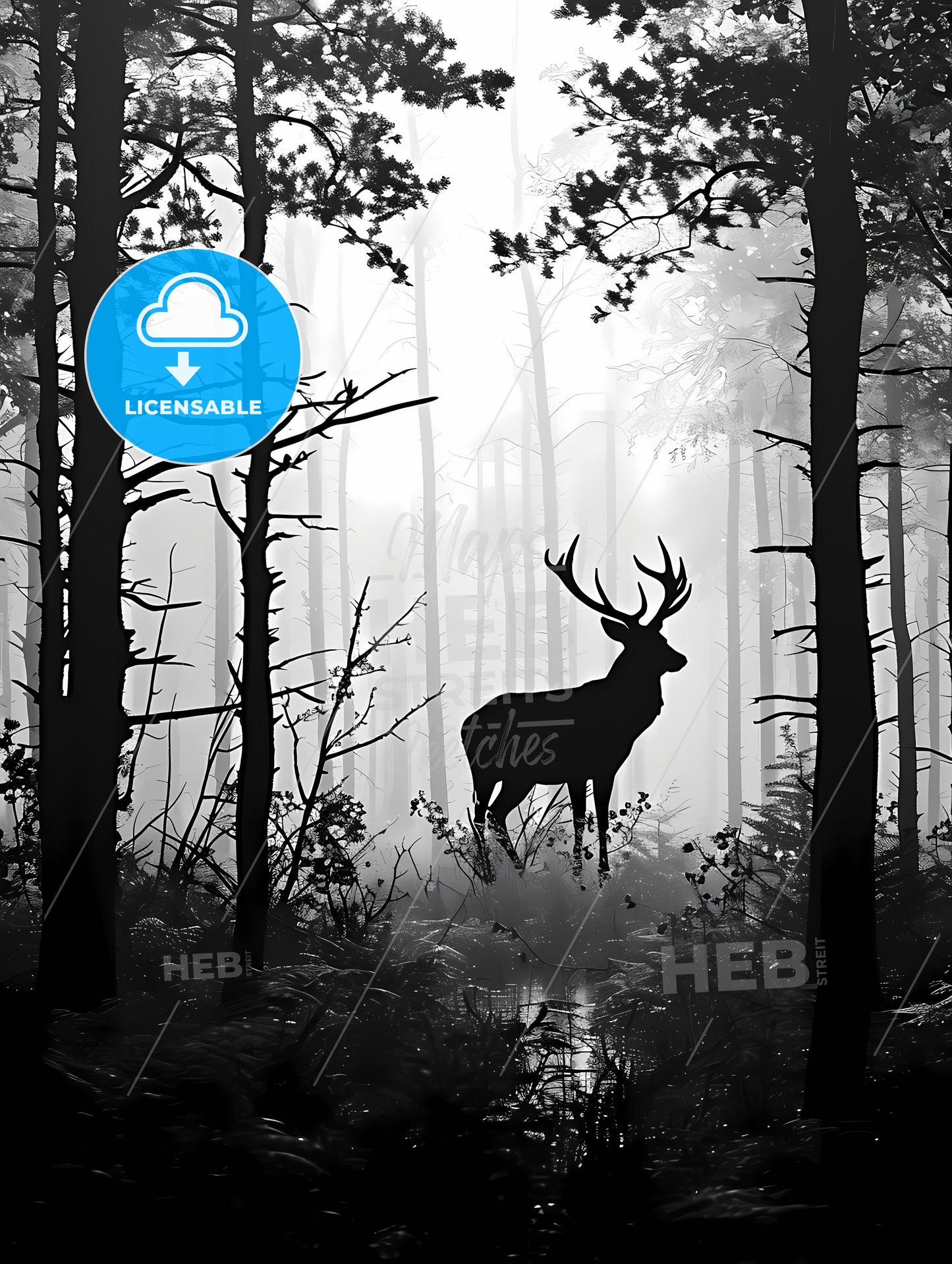 Deer In The Woods, A Deer In A Forest