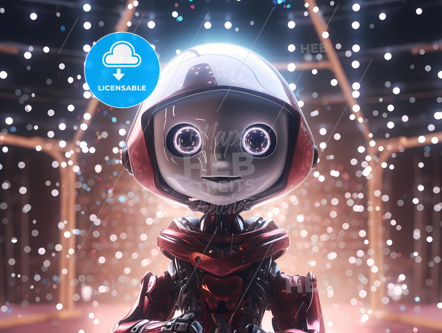 A Magical Robot That Can Fulfill A Wish, A Robot With A Helmet