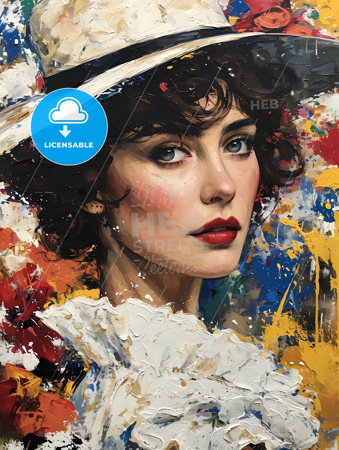 Mrs. Ramsay, To The Lighthouse Portrait, A Painting Of A Woman With A Hat