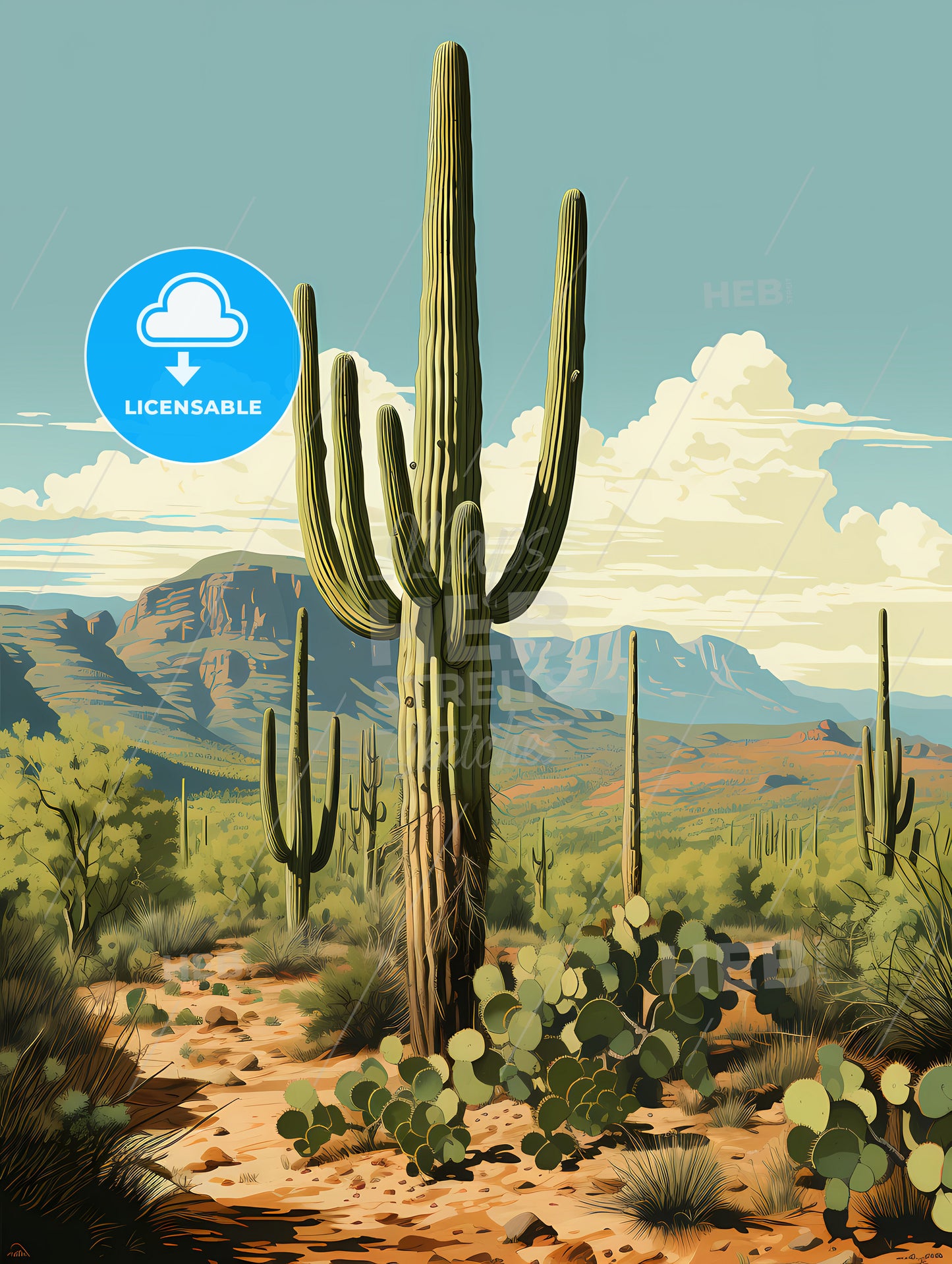 Saguaro National Park, A Cactus In A Desert