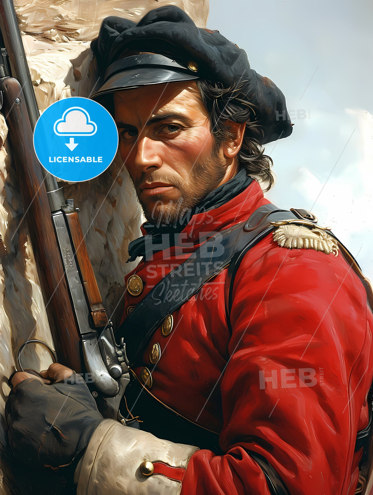 Soldier Carrying Rifle, A Man In A Uniform Holding A Rifle