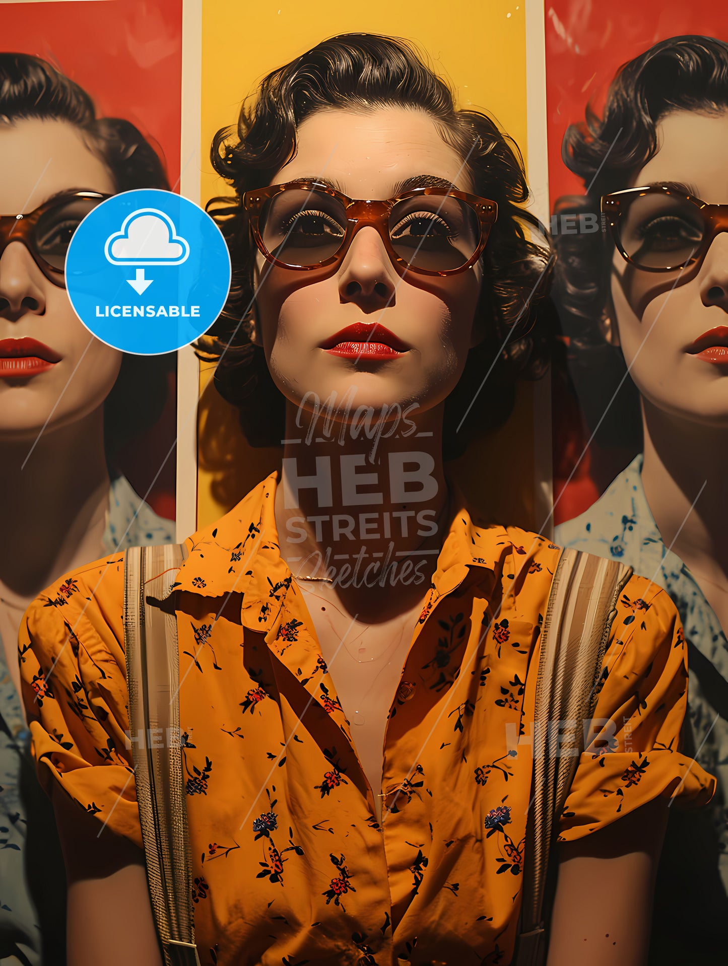 Shes Making Silly Faces, A Woman Wearing Glasses And A Yellow Shirt