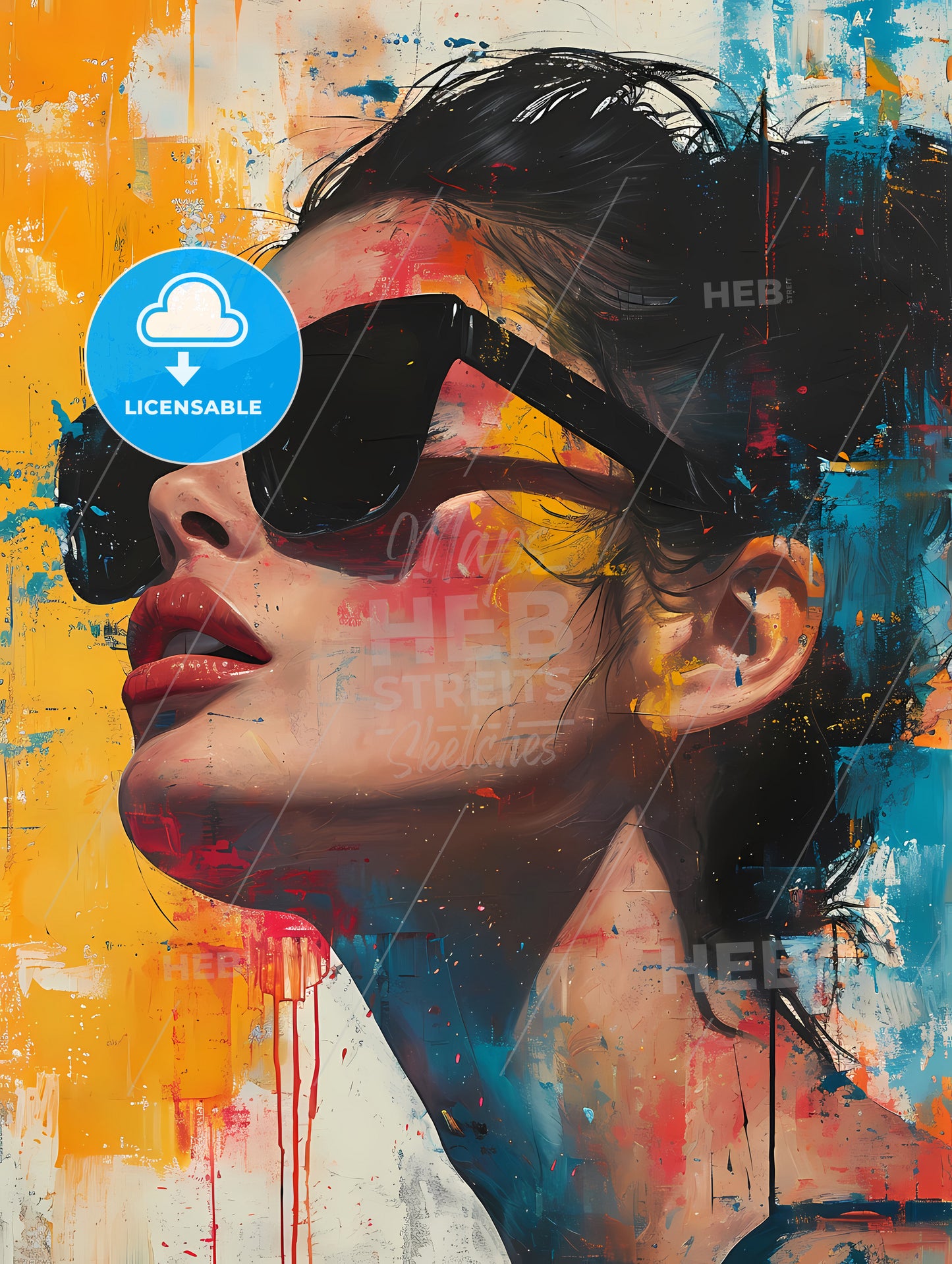 Holly Golightly Breakfast At Tiffanys Portrait, A Woman With Sunglasses