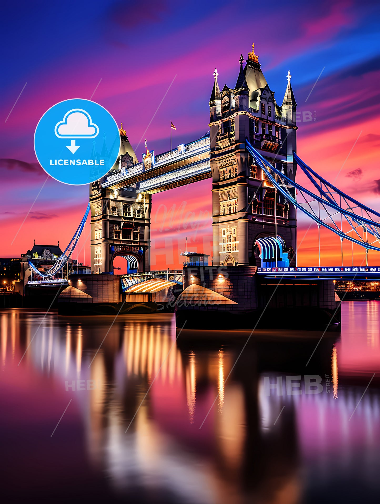 Tower Bridge, A Bridge With Towers And Towers Over Water