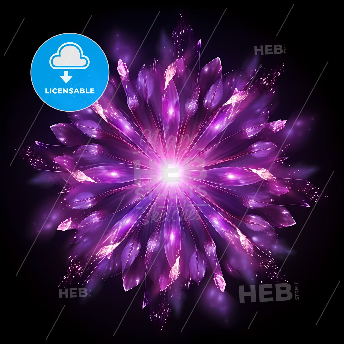 Beautiful Shine Purple, A Purple Flower With Lights