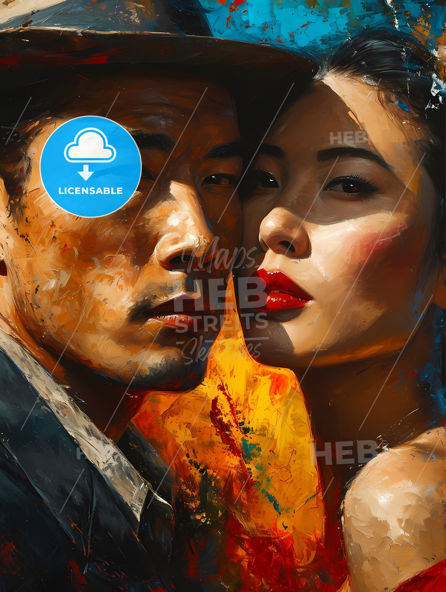 Clyde Barrow And Bonnie Parker Portrait, A Man And Woman Looking At Each Other