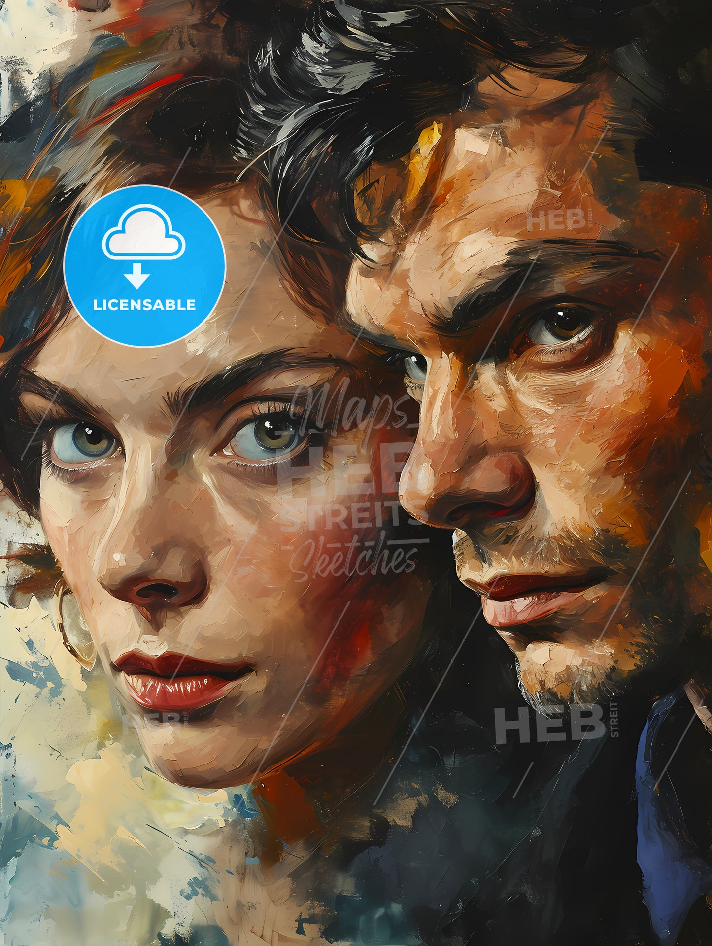 Clyde Barrow And Bonnie Parker Portrait, A Man And Woman Looking At Camera