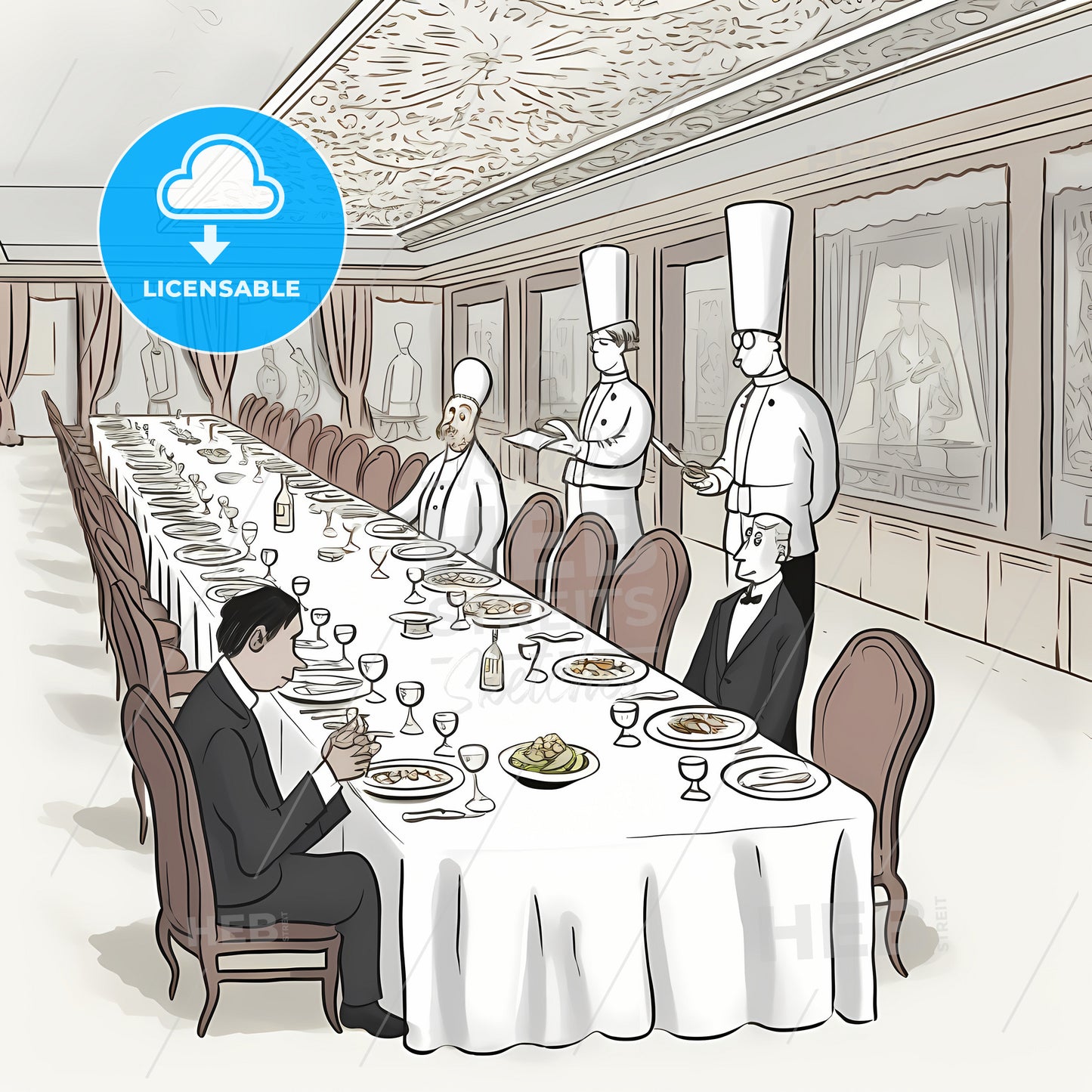 The Hypocrisy Of Fine Dining, A Group Of Men Sitting At A Table